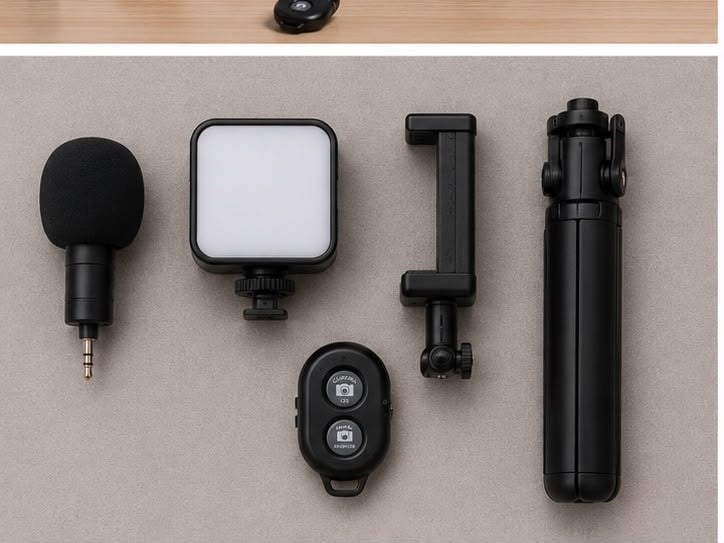 AY-49 Telefon Tutucu Tripod Kamera ve Mikrofon Aparatlı Stand