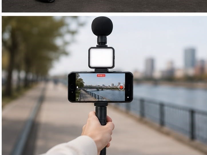 AY-49 Telefon Tutucu Tripod Kamera ve Mikrofon Aparatlı Stand