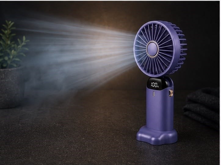 Katlanabilir Tasarımlı USB Şarjlı Sessiz El Vantilatörü Taşınabilir Mini Masaüstü Fan