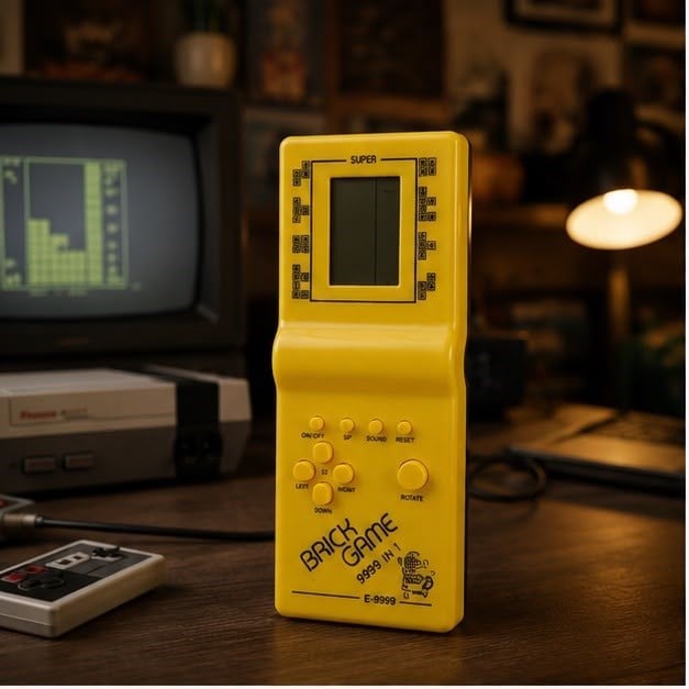 Klasik Gameboy Tetris Oyunu Taşınabilir Retro El Konsolu Pil ile Çalışan