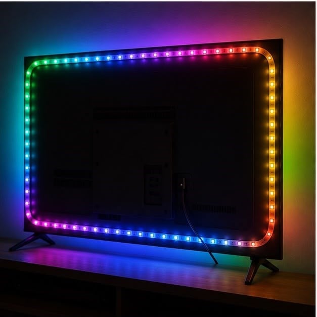 Kumandalı 5 Metre Şerit LED Dekoratif Aydınlatma RGB Işık
