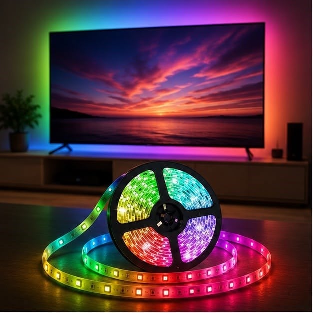 Kumandalı 5 Metre Şerit LED Dekoratif Aydınlatma RGB Işık