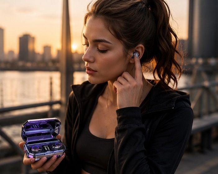 M12 TWS Kablosuz Kulaklık – Dijital Ekranlı Powerbank Şarj Kutusu ve Stereo Ses