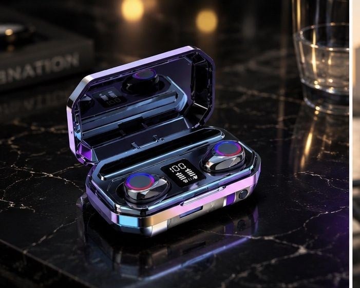M12 TWS Kablosuz Kulaklık – Dijital Ekranlı Powerbank Şarj Kutusu ve Stereo Ses