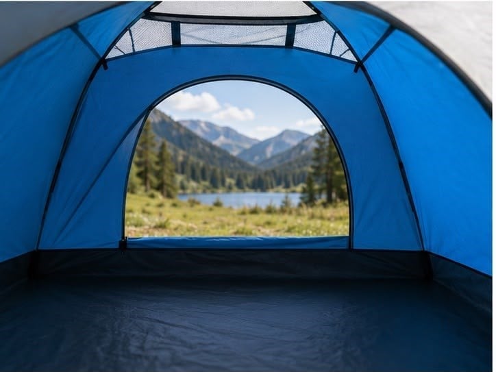 Nexora Suya Dayanıklı Kamp Çadırı Kubbe Tipi 2-4 Kişilik Mavi Outdoor Çadır