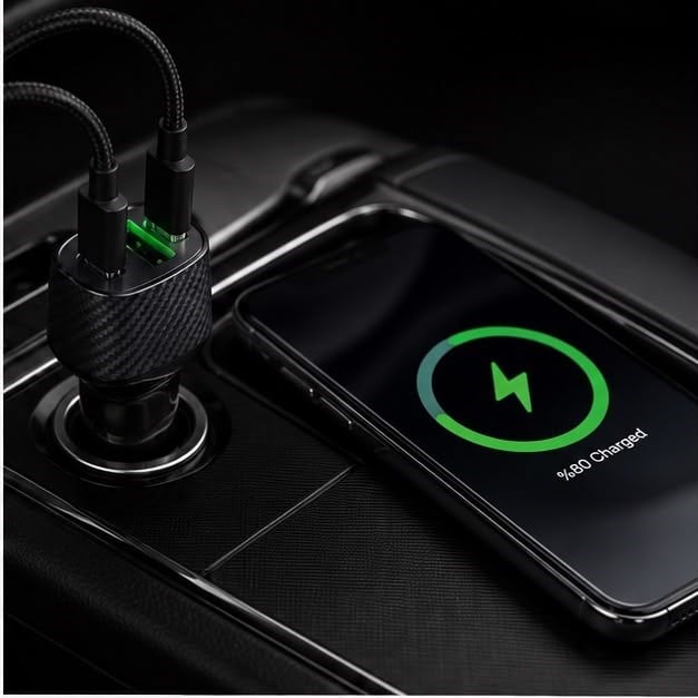 PG-38 38W Hızlı Araç Şarj Cihazı Type-C + USB Çift Çıkışlı PD QC 3.0