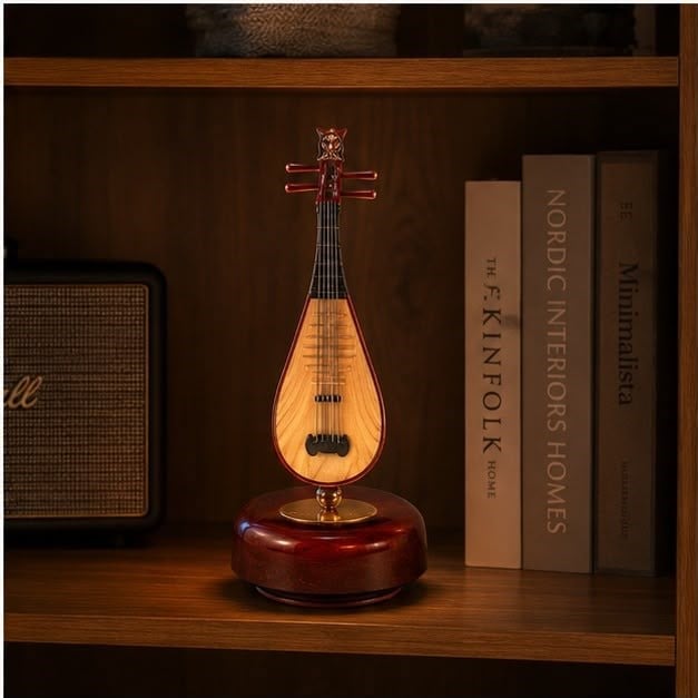 Pipa Müzik Kutusu Dekoratif Nostaljik Tasarım Şık Hediye