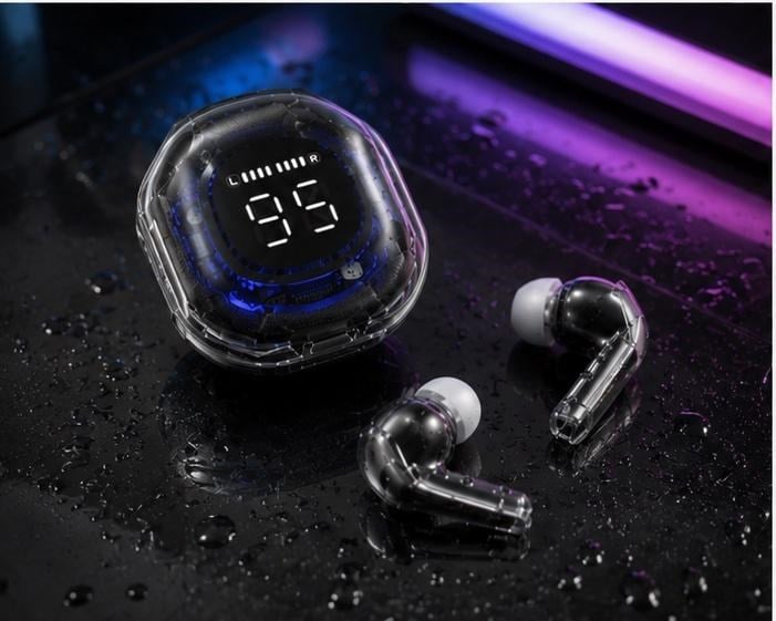 UltraPods TWS Kablosuz Kulaklık – Şeffaf LED Ekranlı Şarj Kutusu ve Dokunmatik Kontrol