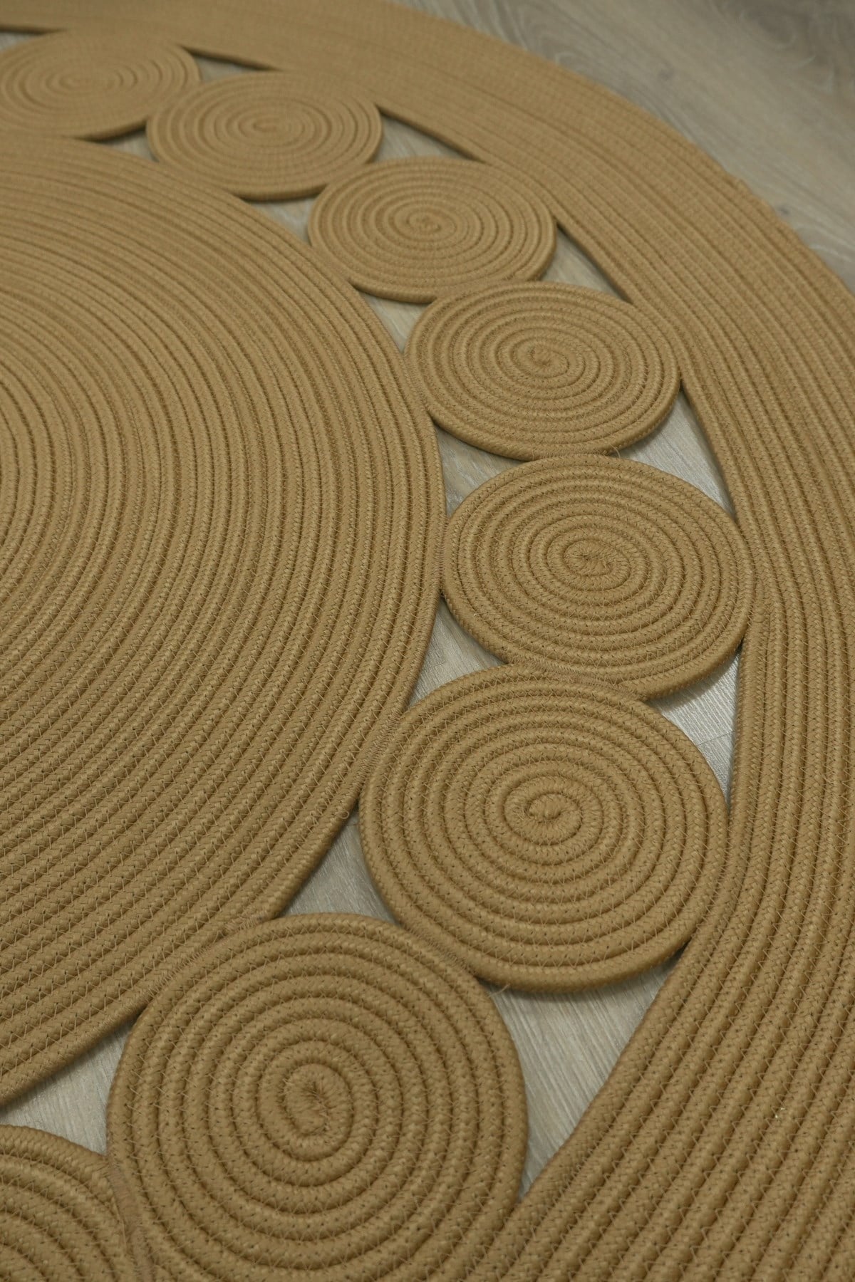 Jüt Gold Papatya Desenli Salon Mutfak Kilim Paspas Çeyizlik Hediyelik