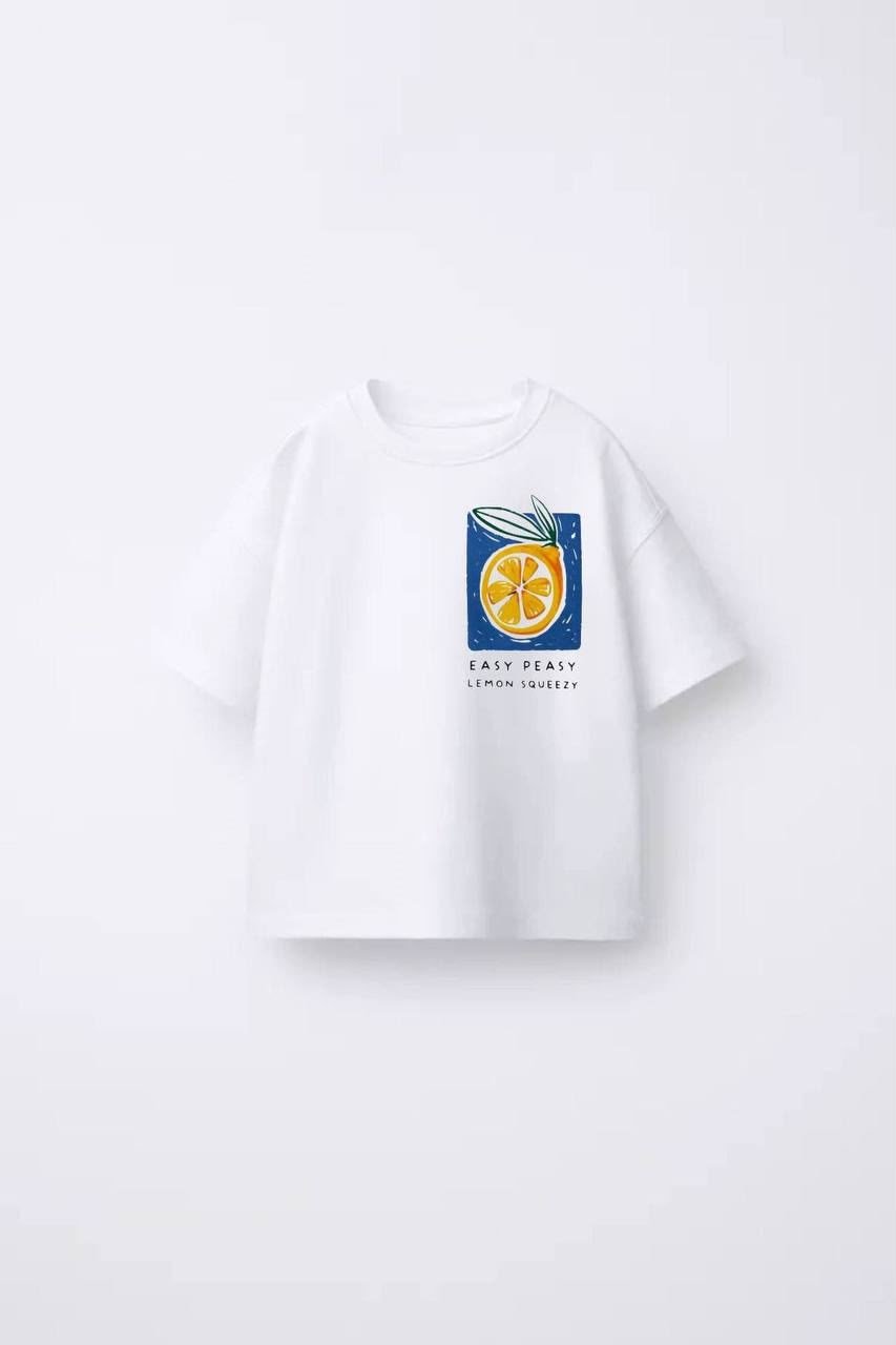 Limon Baskılı Unisex Çocuk Tişört