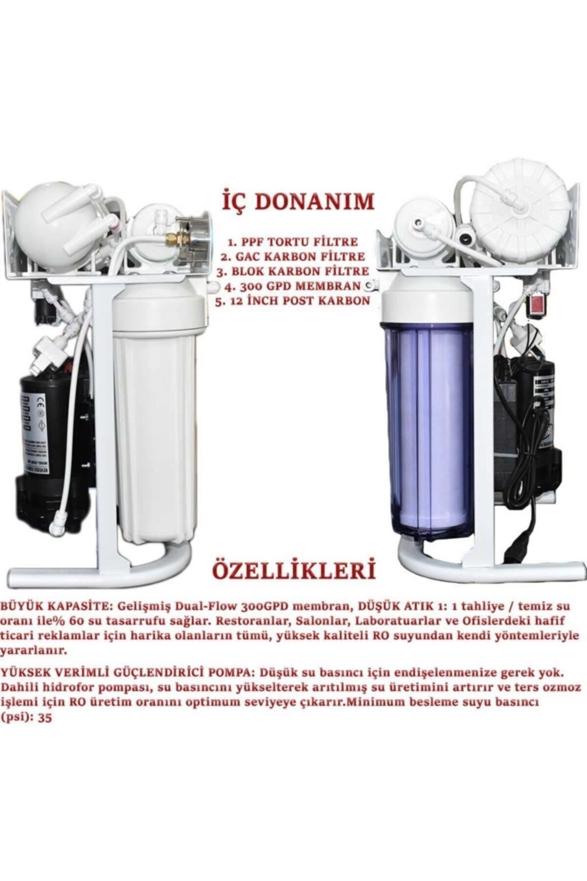 300 Gpd Günde 1 Ton Kapasiteli Su Arıtma Cihazı
