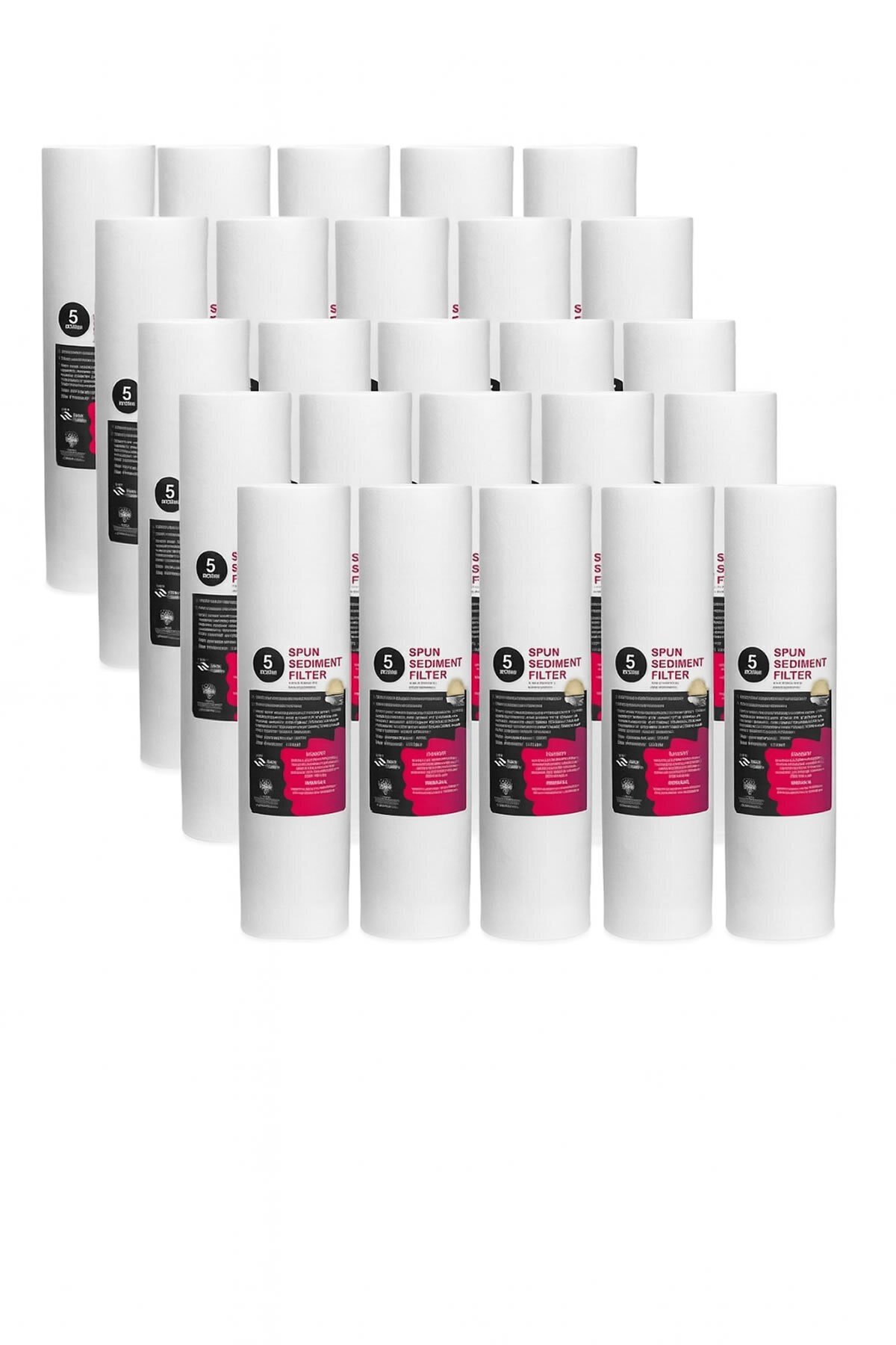 Açık Kasa Su Arıtma Cihazı 10 Inç 5 Mikron Sediment Spun Filtre (25 Adet)