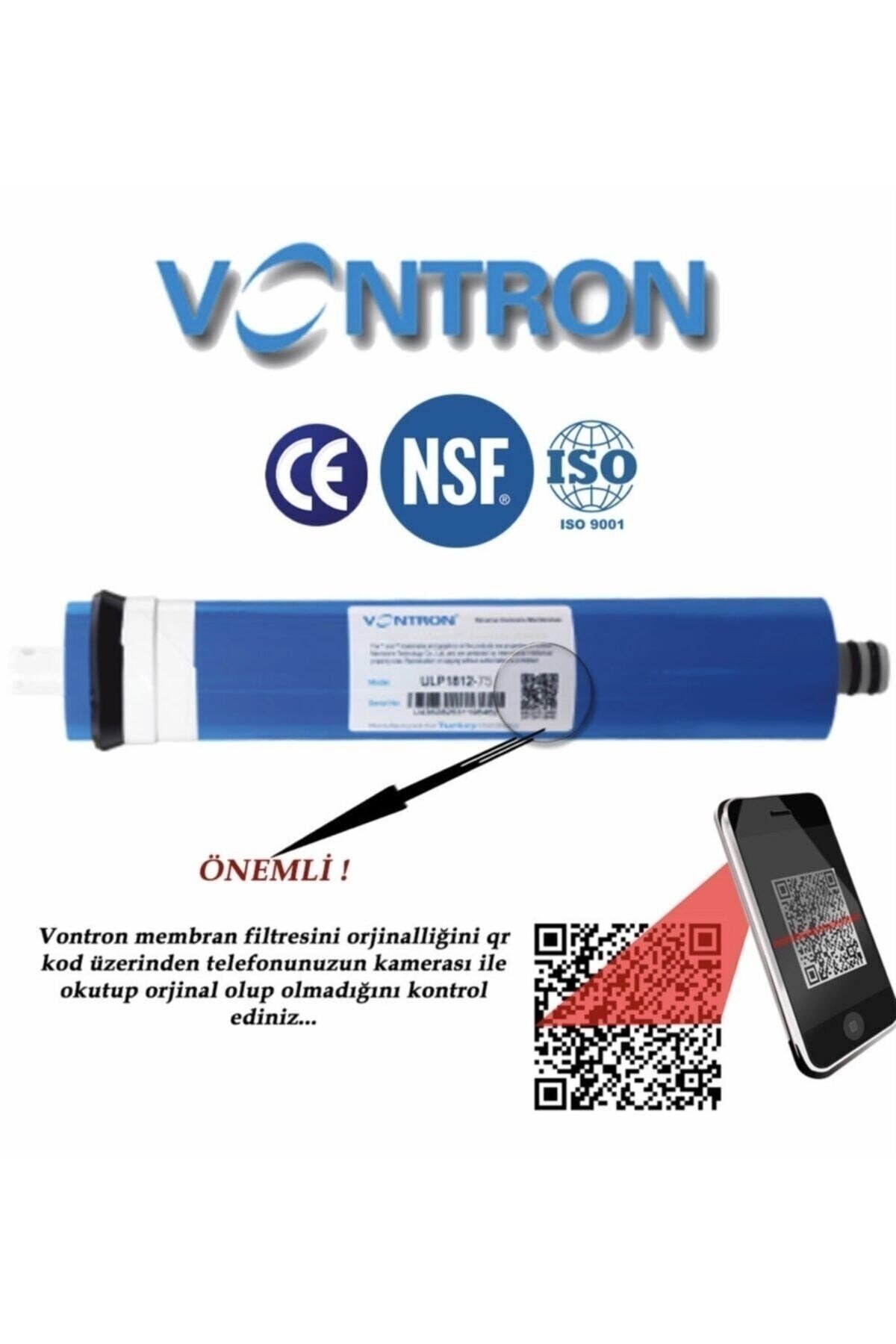 Açık Kasa Su Arıtma Cihazlarına Uyumlu 8'li Filtre Set Vontron