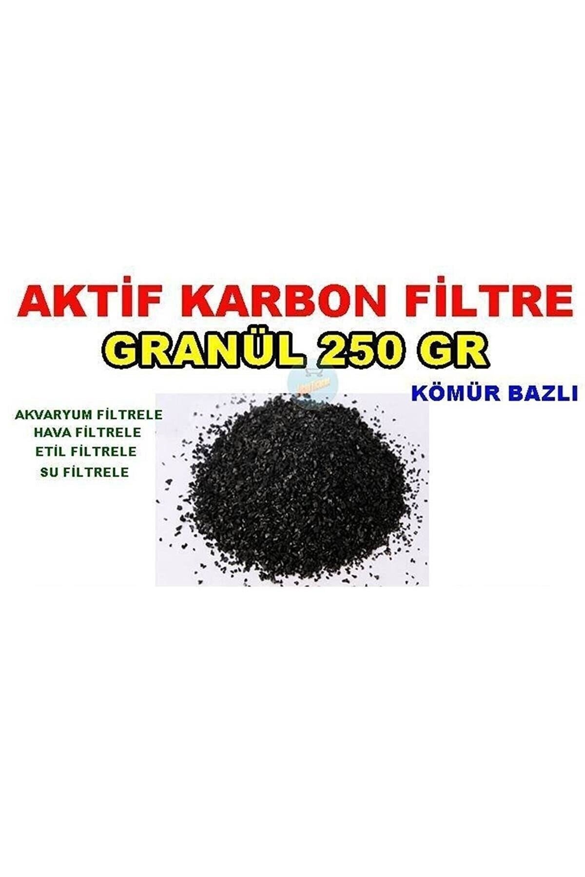 Aktif Karbon Kömür Bazlı Filtre Granül 250 Gram Filitre Etil Su Hava Akvaryum Sıvılar