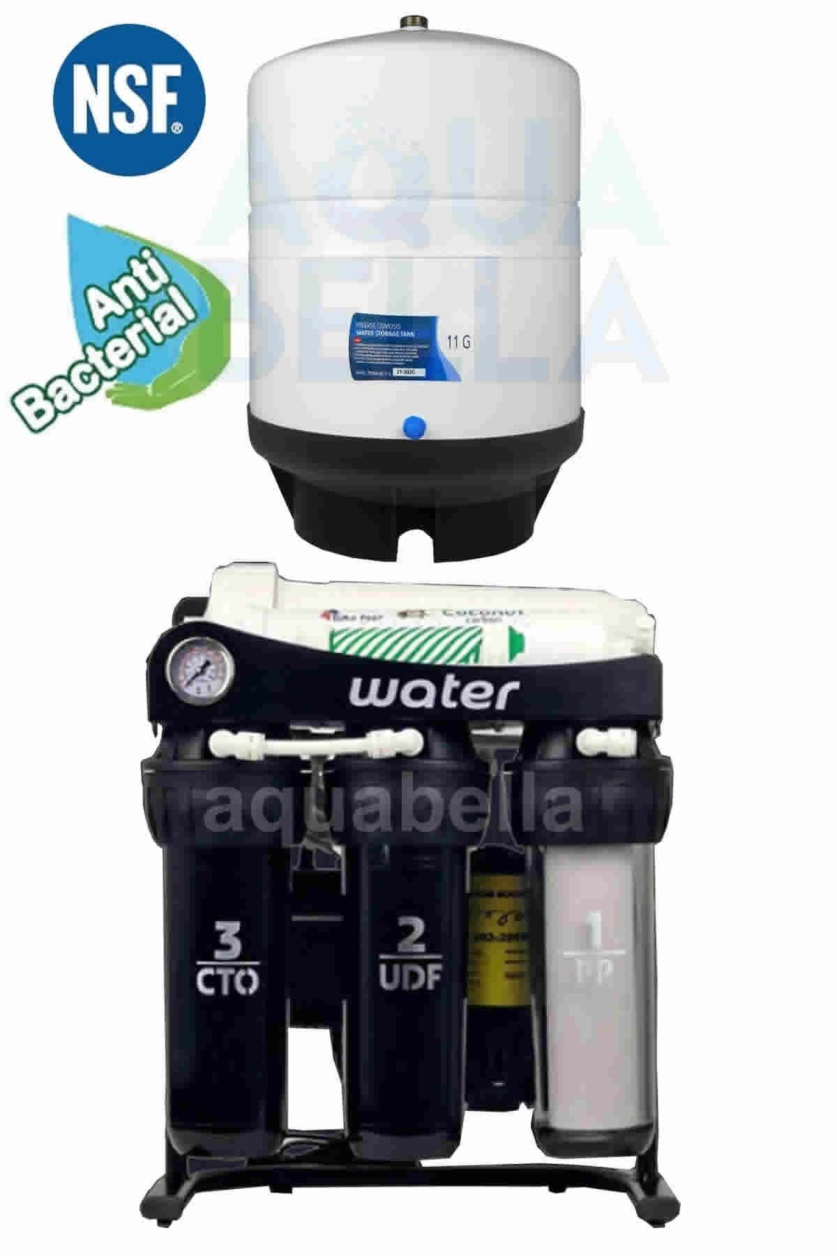 Günde 1100 Lt Arıtma Kapasiteli 40 Lt Tank Hediye 300 Gpd Direk Akışlı Su Arıtma Cihazı