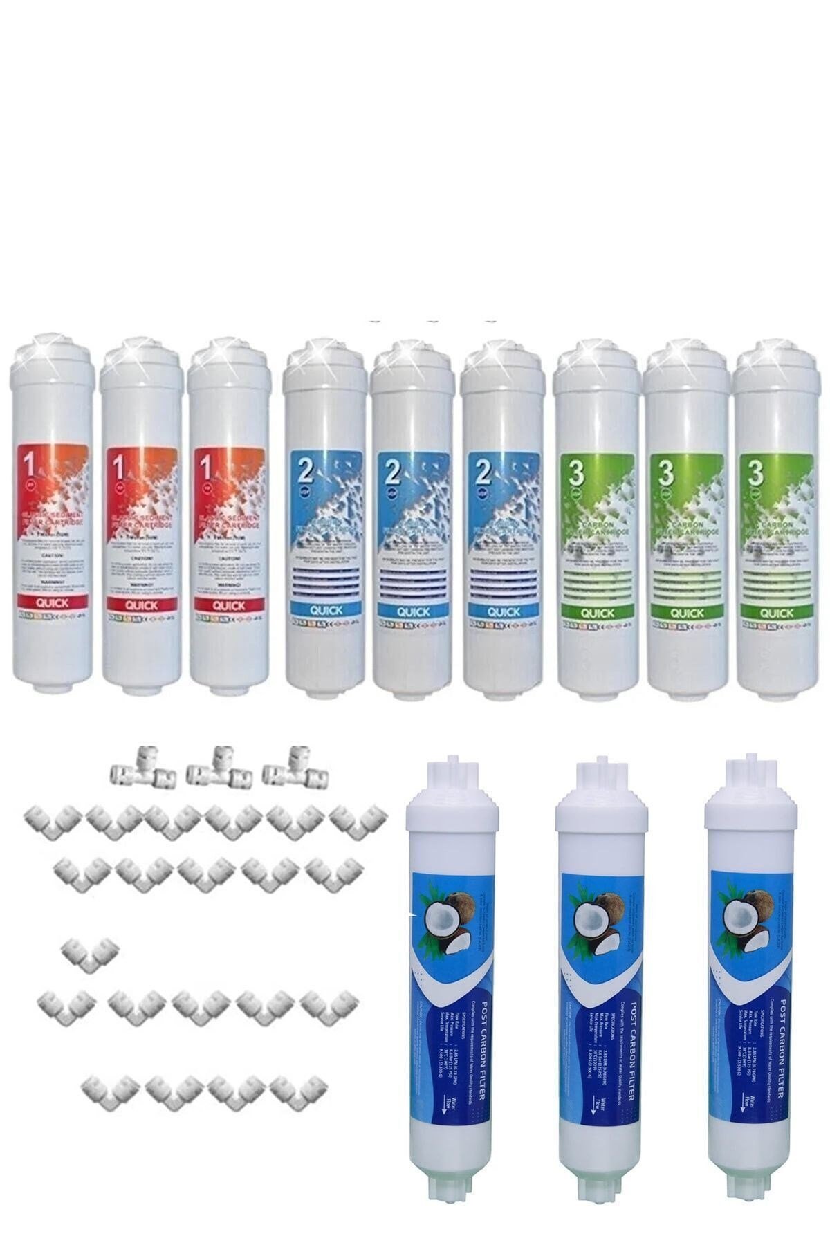 Kapalı Kasa Su Arıtma Cihazı Filtresi Inline 2 Yıllık Bakım Seti (membransız Set)