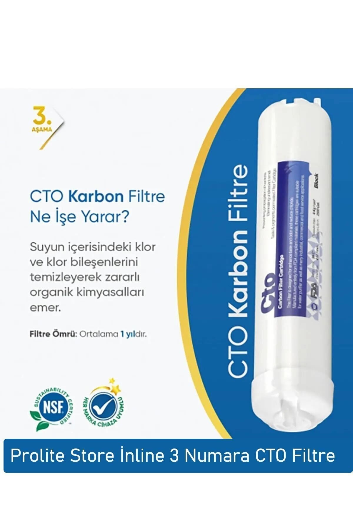Kapalı Kasa Su Arıtma Cihazlarına Uyumlu 4'lü Inline Filtre Set