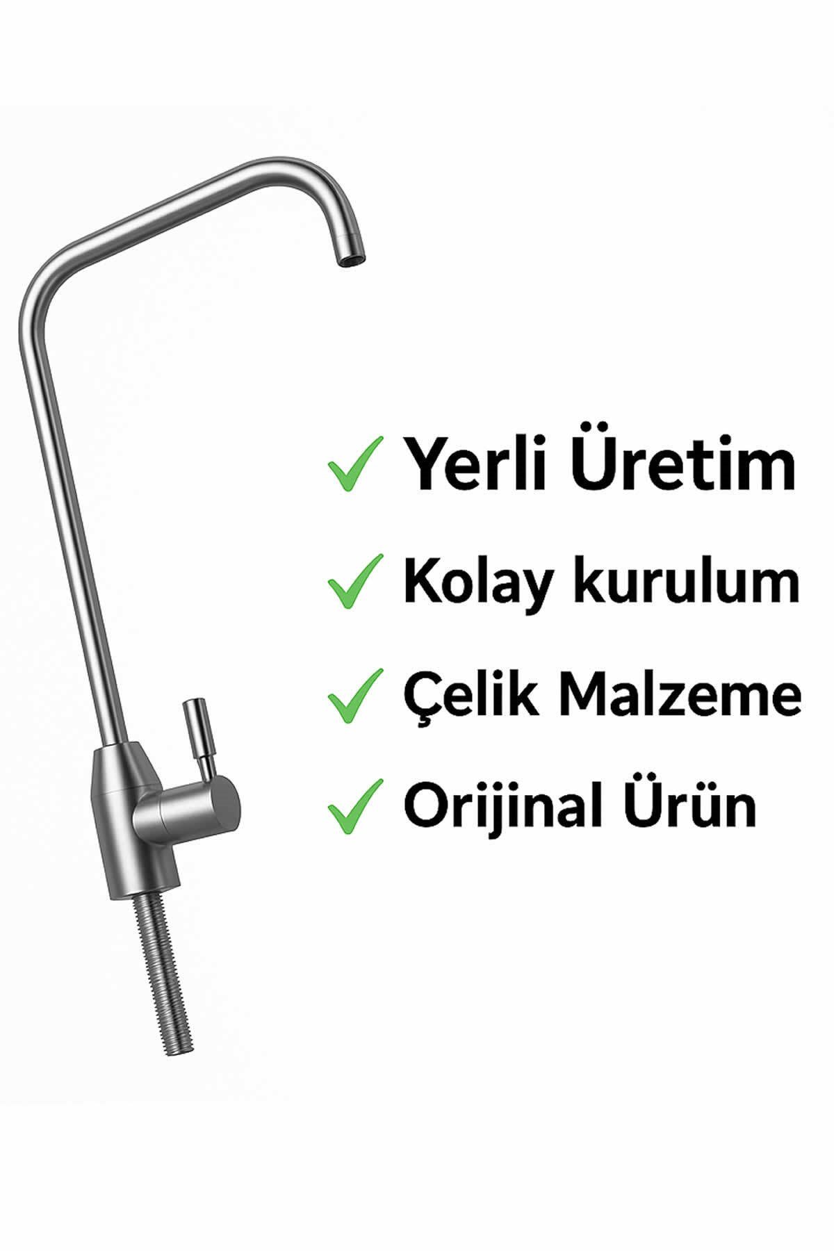 Kare Su Arıtma Musluğu Paslanmaz 304 Model