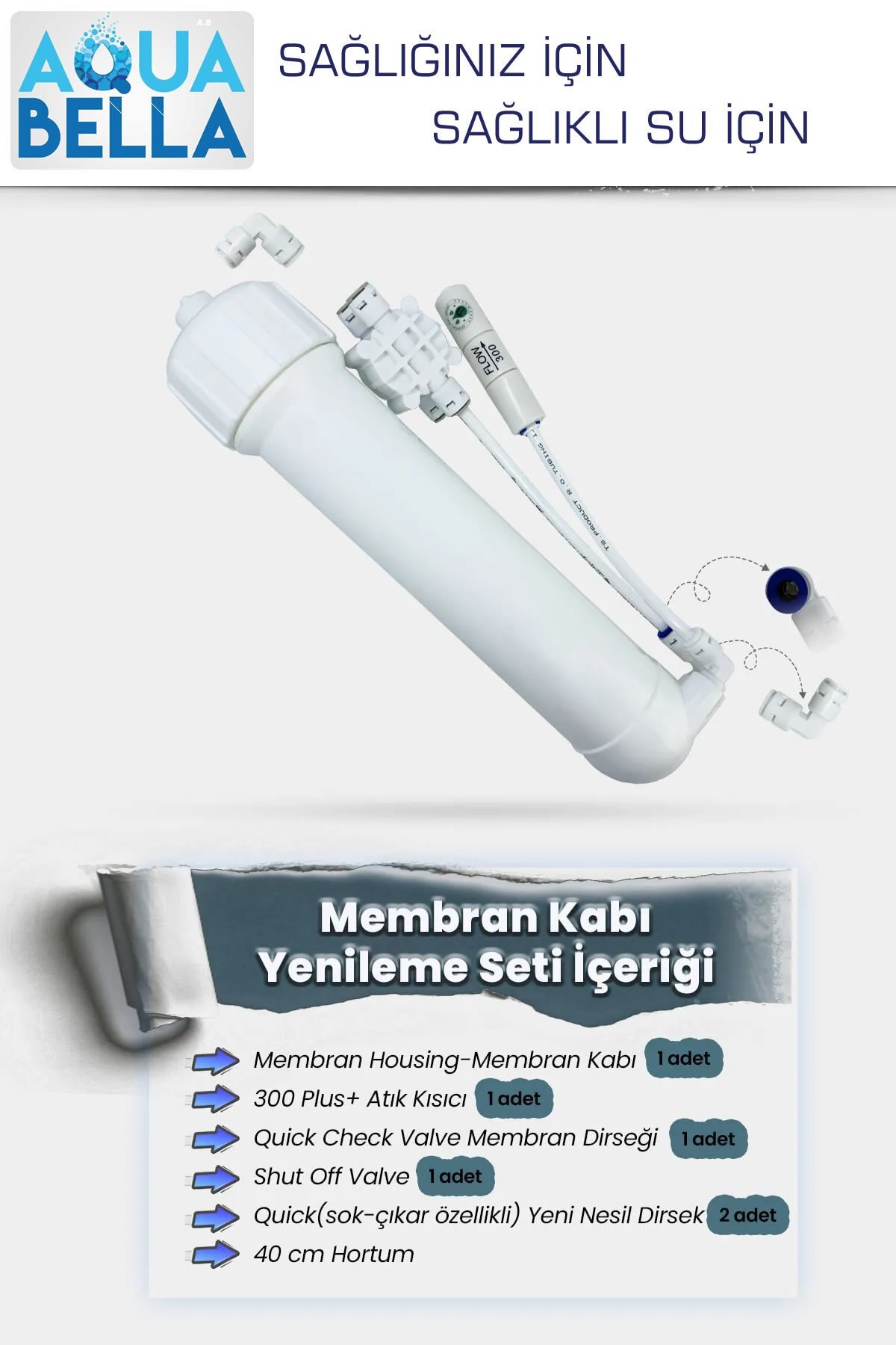 Membran Yenileme Kiti - Membran Kabı, Flow, Shut Off Hazır Set