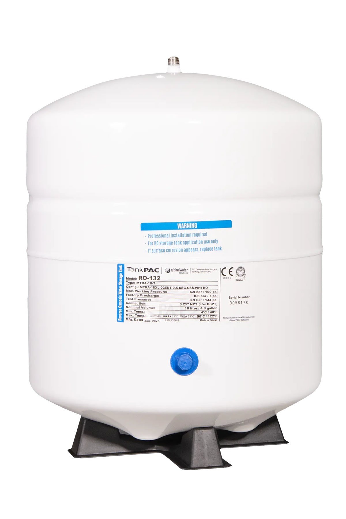 Pae RO-132 12 Litre Su Arıtma Cihazı 3.2 Galon Metal Tank (12 L) Nsf Sertifikalı