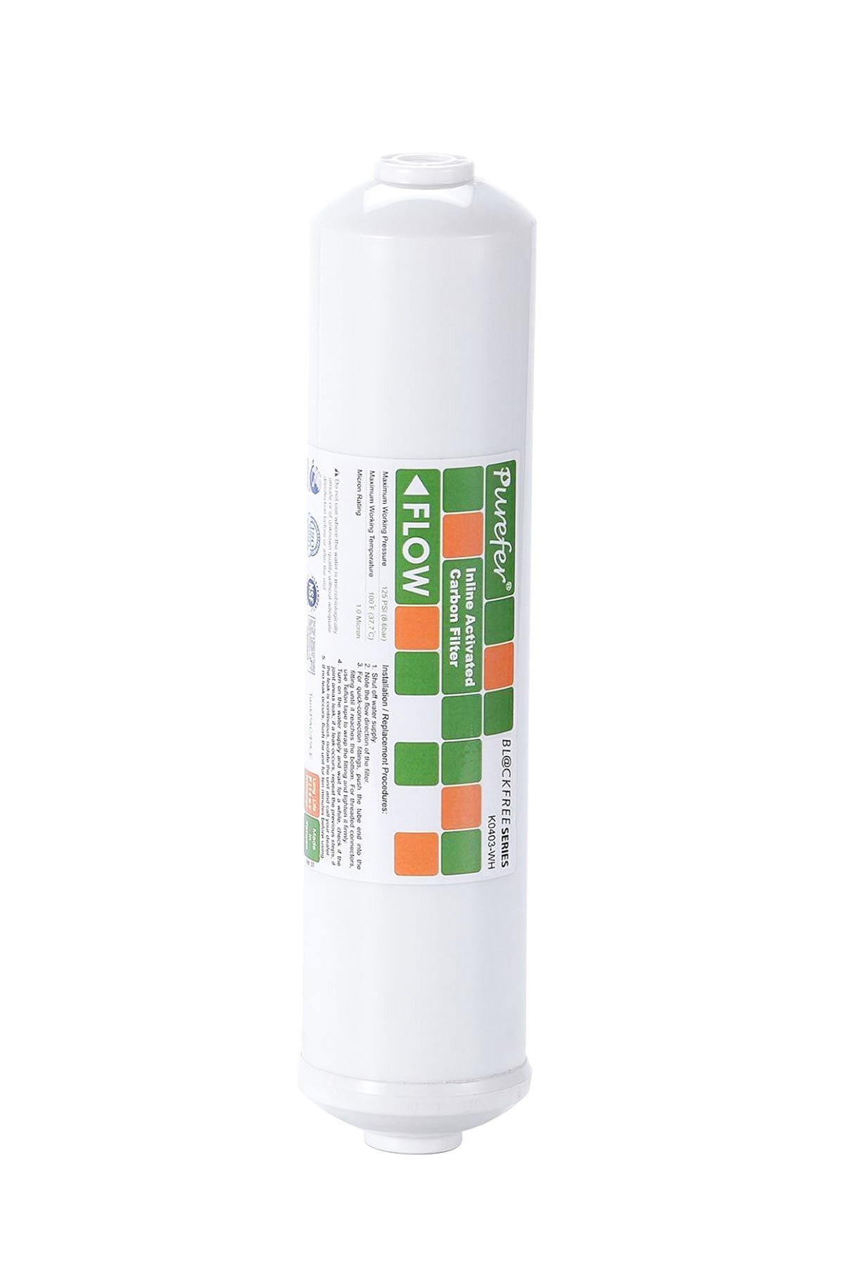 Purefer İnline Karbon Filtresi NSF Sertifikalı K14-GT-WW