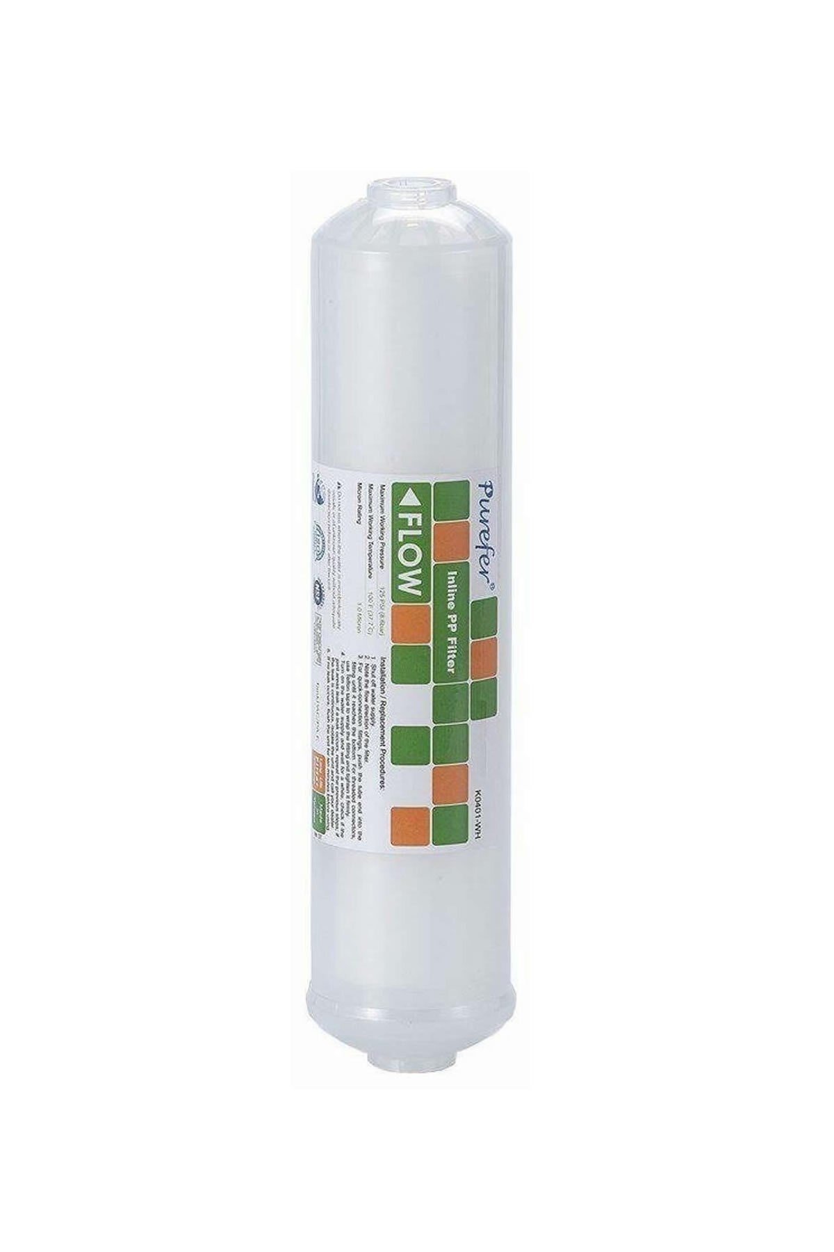 Purefer Inline Sediment Tortu Filtresi NSF Sertifikalı K14-PP-WW