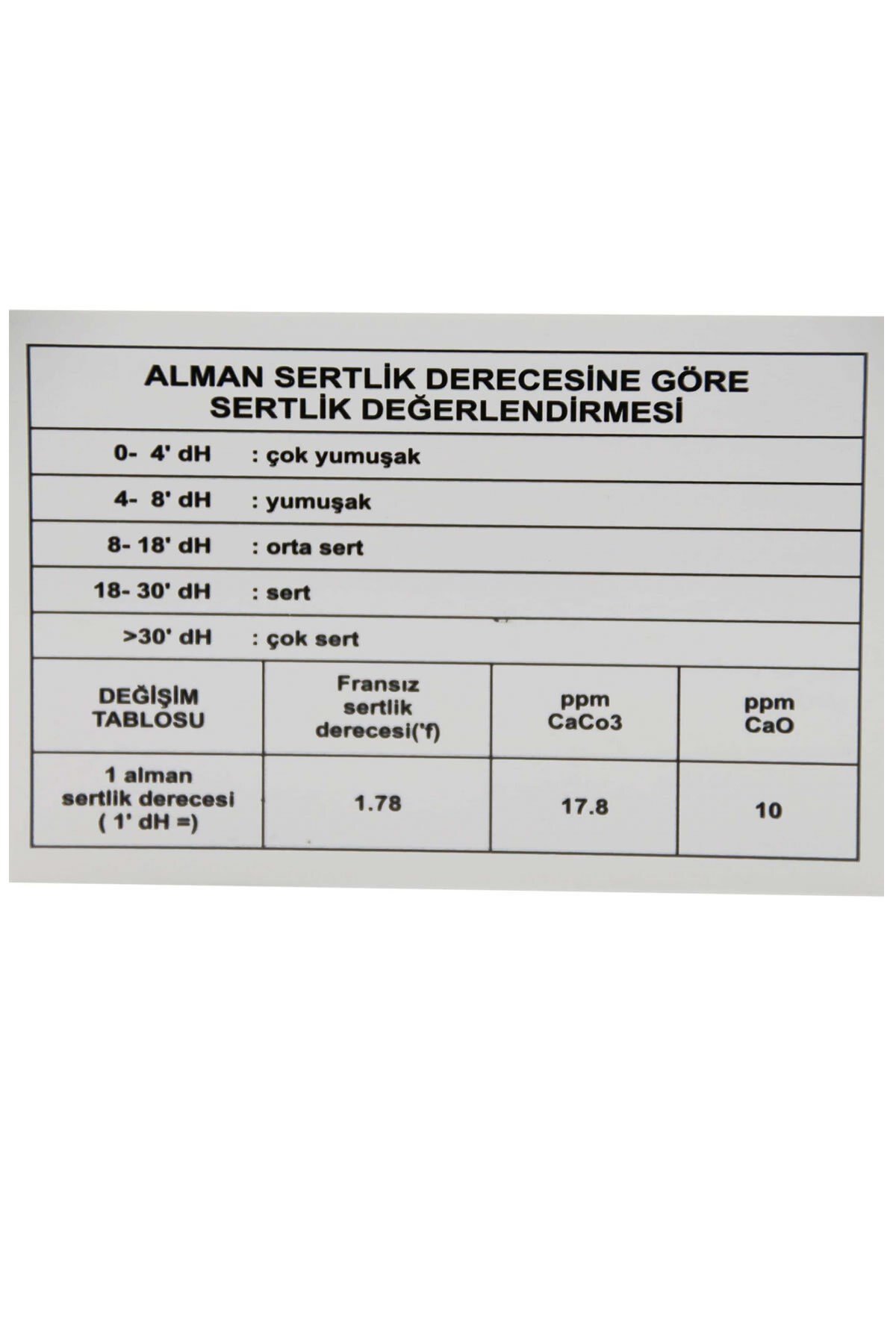 Sertlik Analiz Test Cihazı – Su Test Sıvısı
