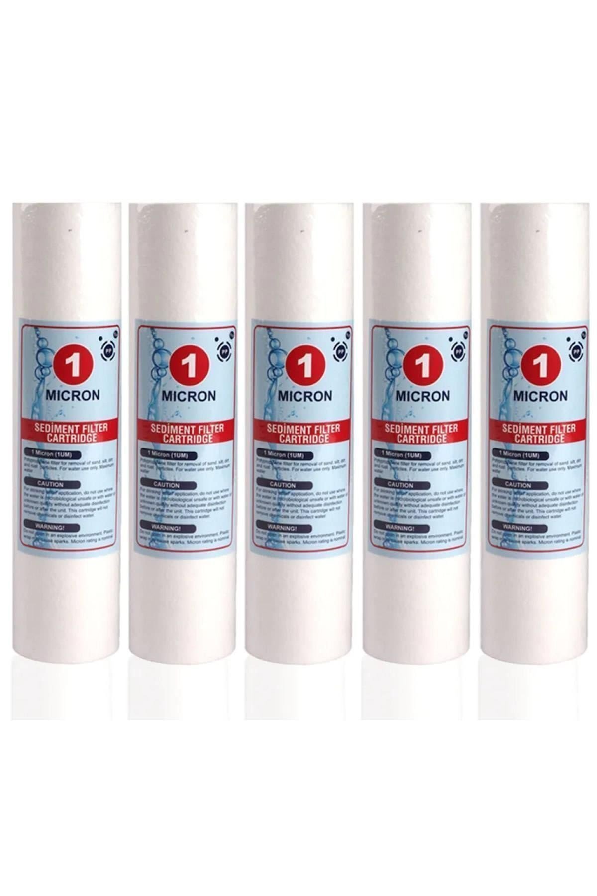Su Arıtma Cihazı 1 Mikron Sediment Spun Filtre (5 Adet)