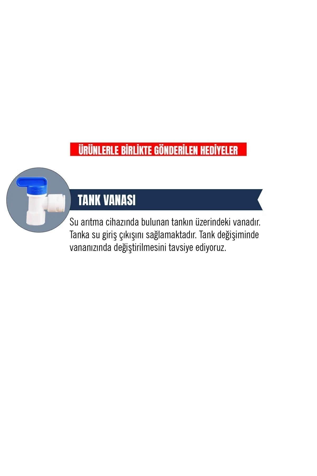 Su Arıtma Cihazı 12 LT Paslanmaz Çelik Tank - Tank Vanası Hediyeli
