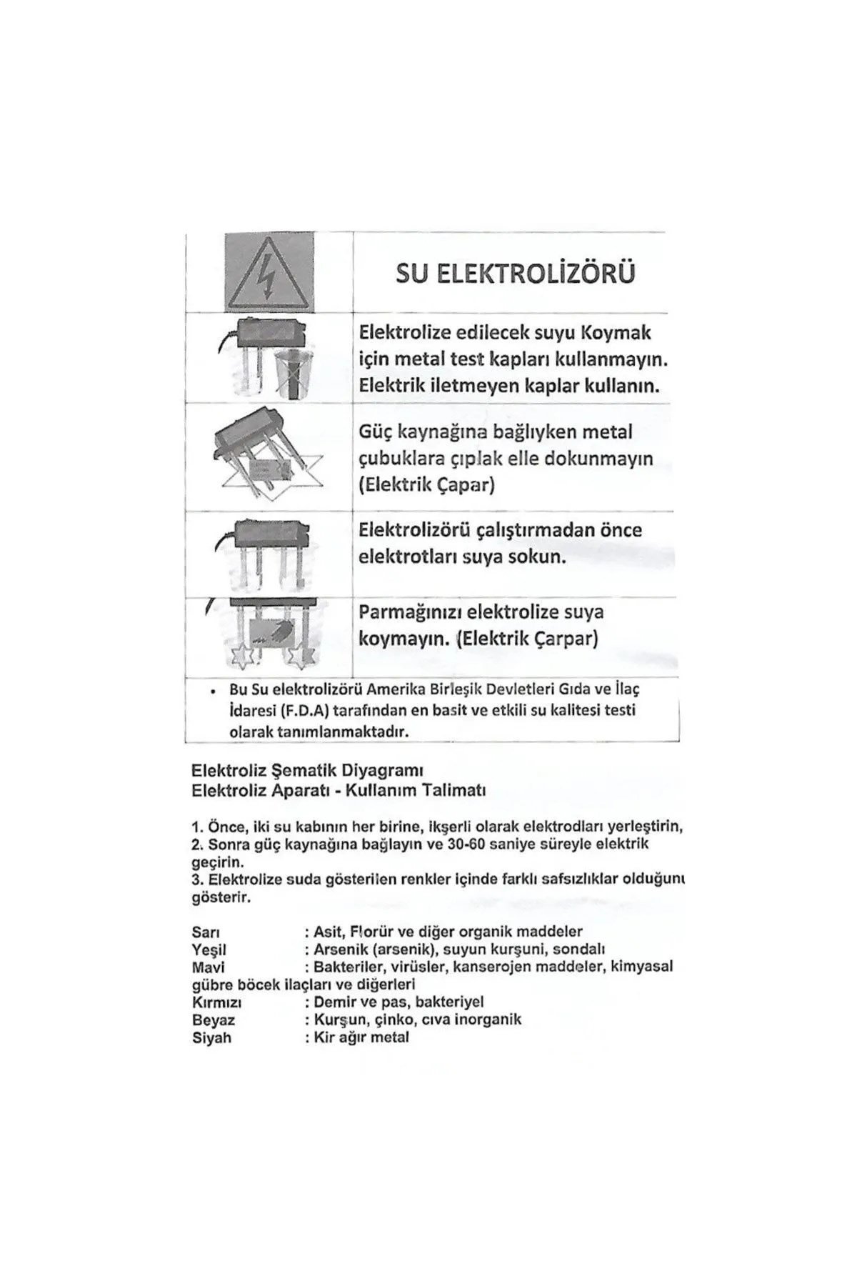 Su Arıtma Cihazı Elektroliz Su Test Cihazı Su Kalite Testi Su Arıtma Ölçüm Cihazı
