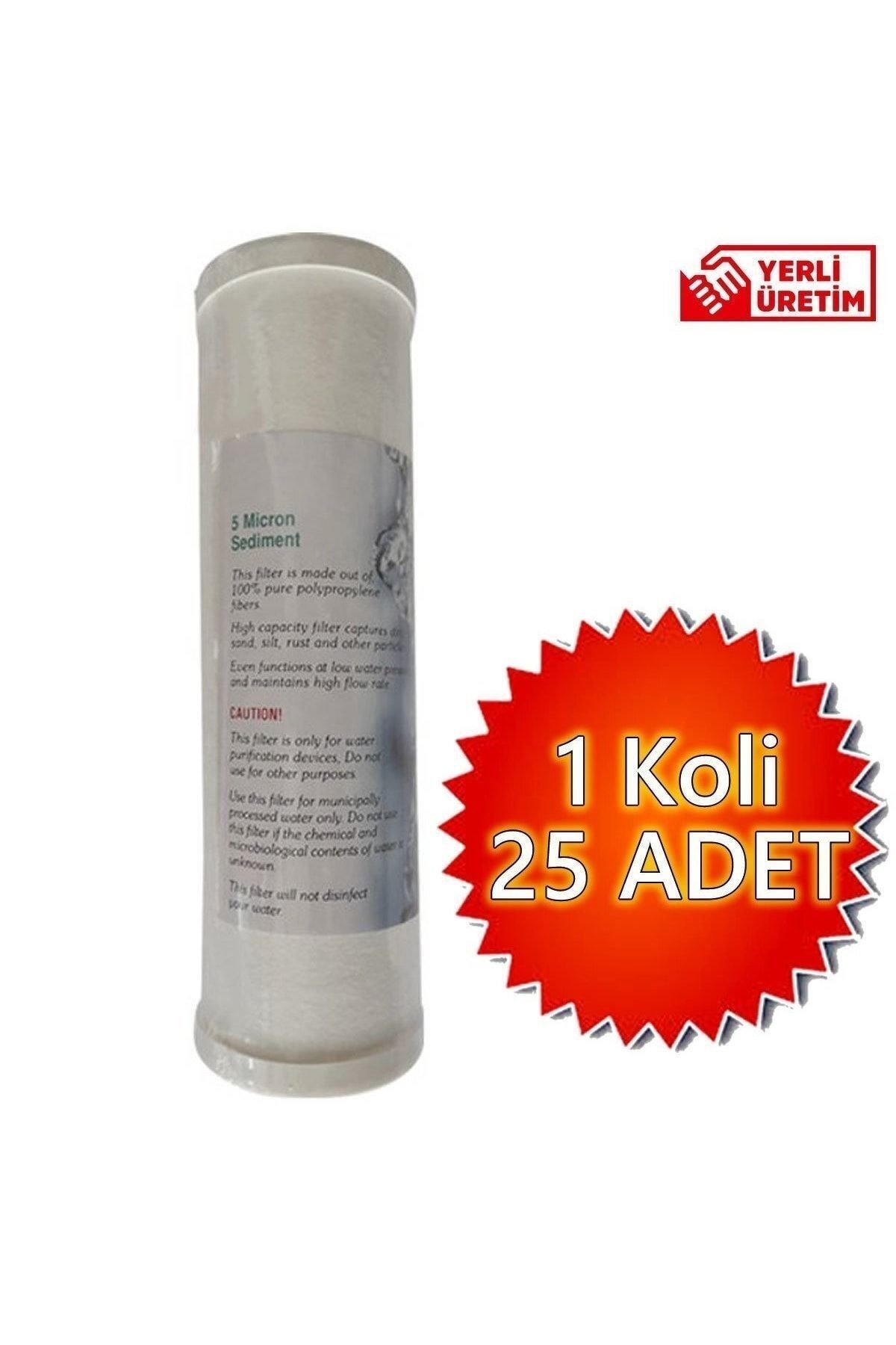 Su Arıtma Cihazı Filtresi Kapaklı Sediment 25 Adet