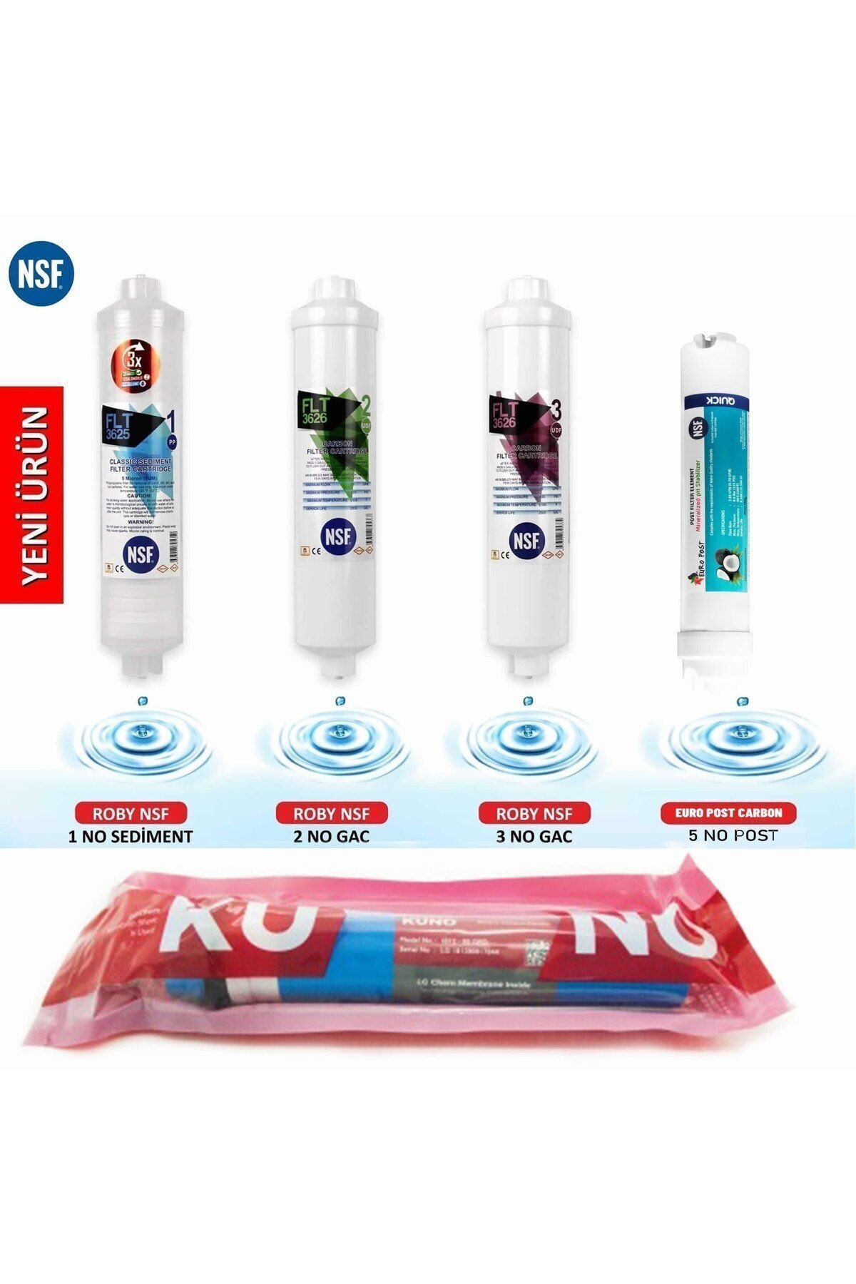 Su Arıtma Cihazı Filtresi Kuno Membranlı NSF Onaylı
