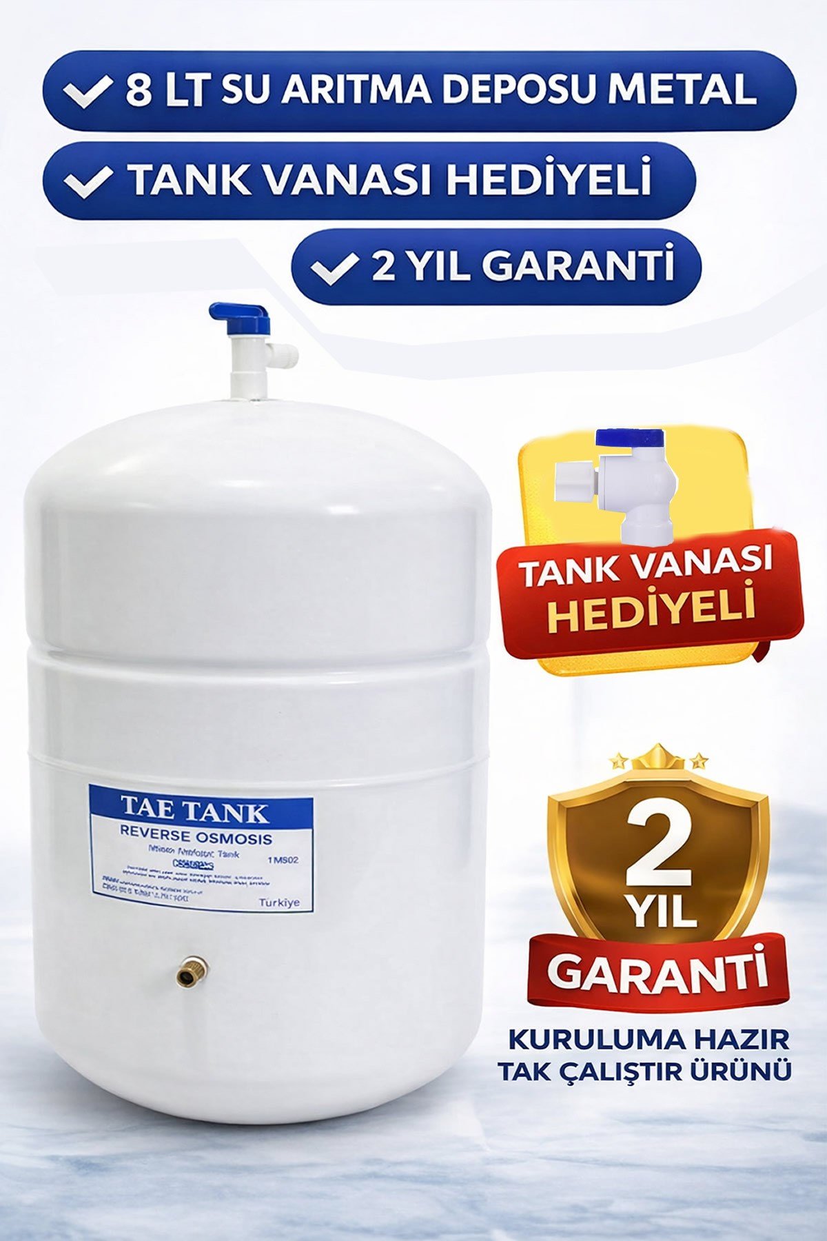 SU ARITMA CİHAZI SU TANKI 2.2 GALON 8 LT