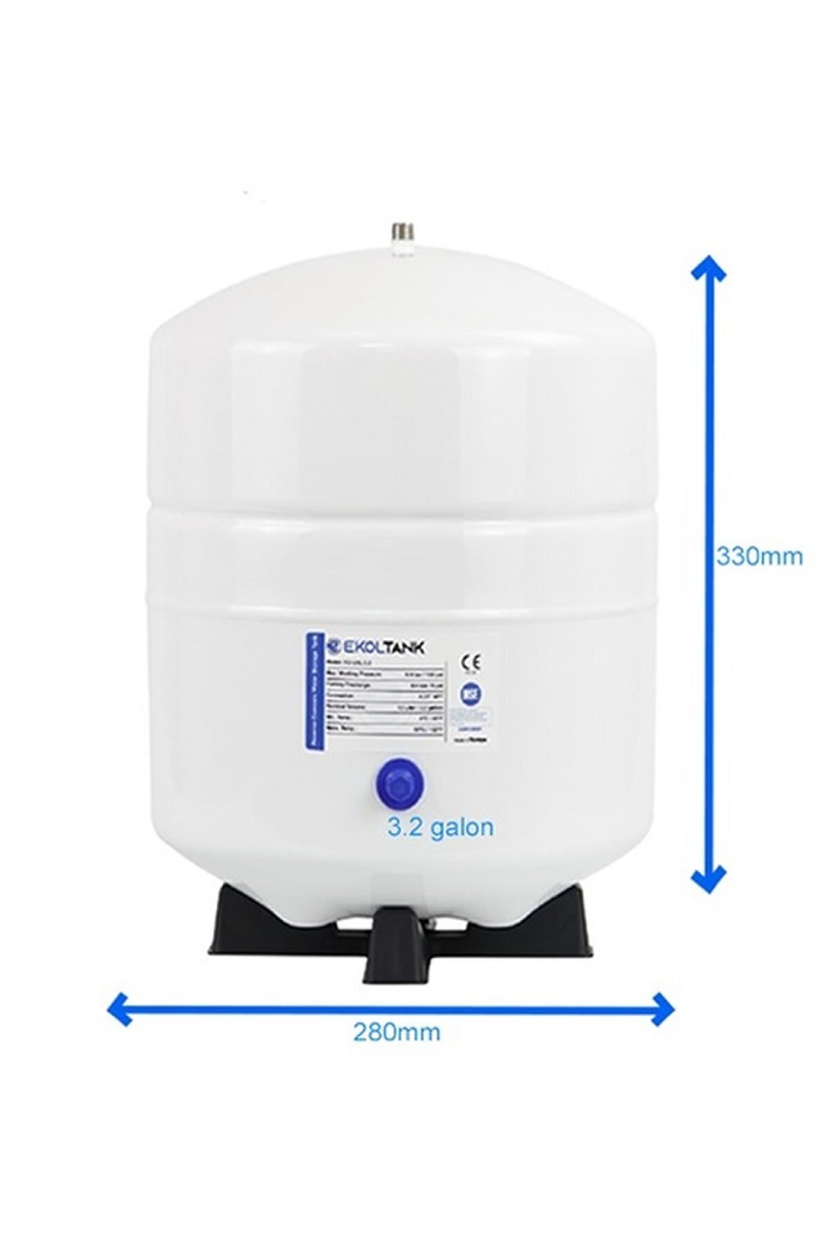 Su Arıtma Cihazı Su Tankı 3.2 Galon 12 Lt. Tank Vanası Hediyeli