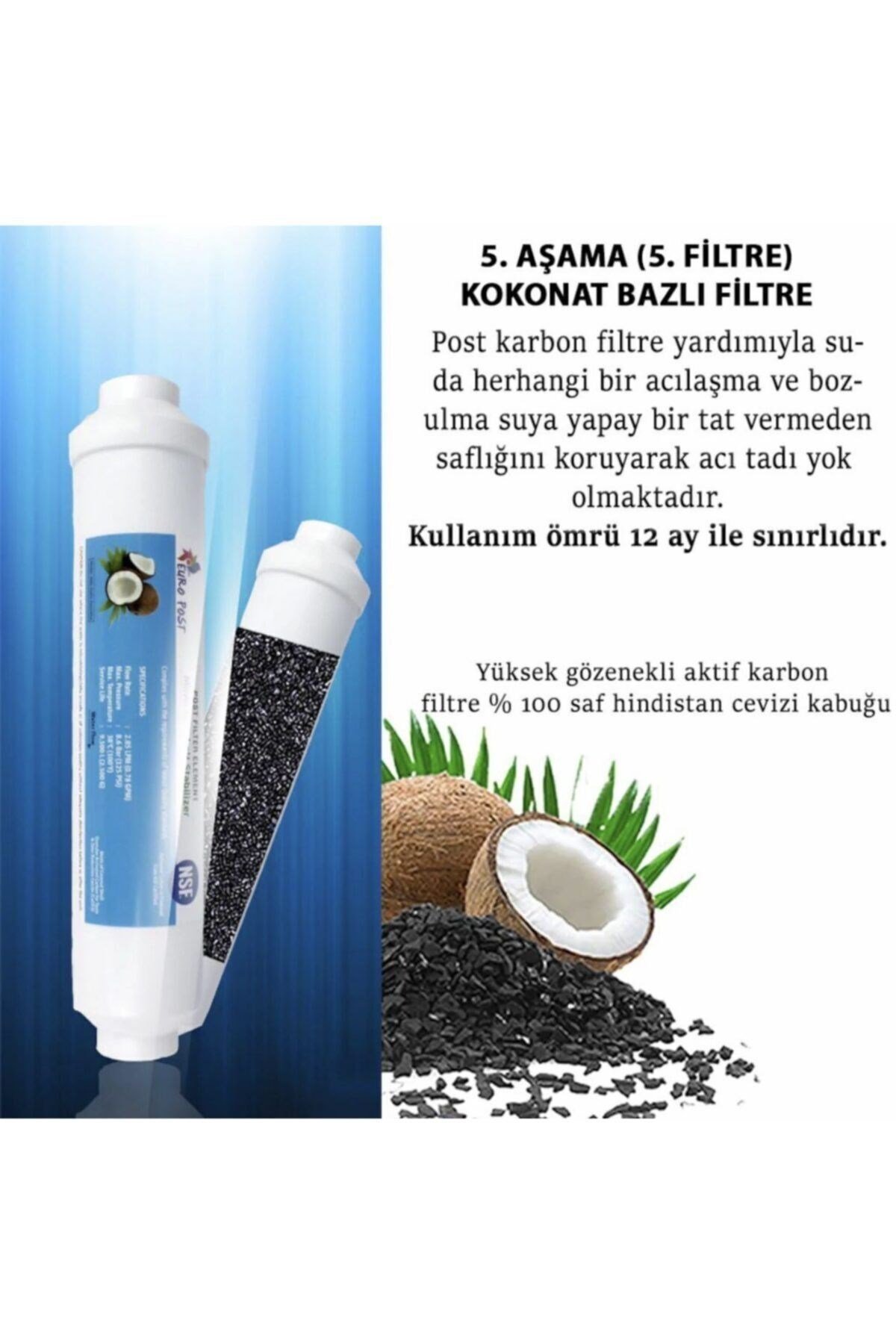 Su Arıtma Cihazlarına Uyumlu Cocanant Tatlandırıcı Nsf Filtre