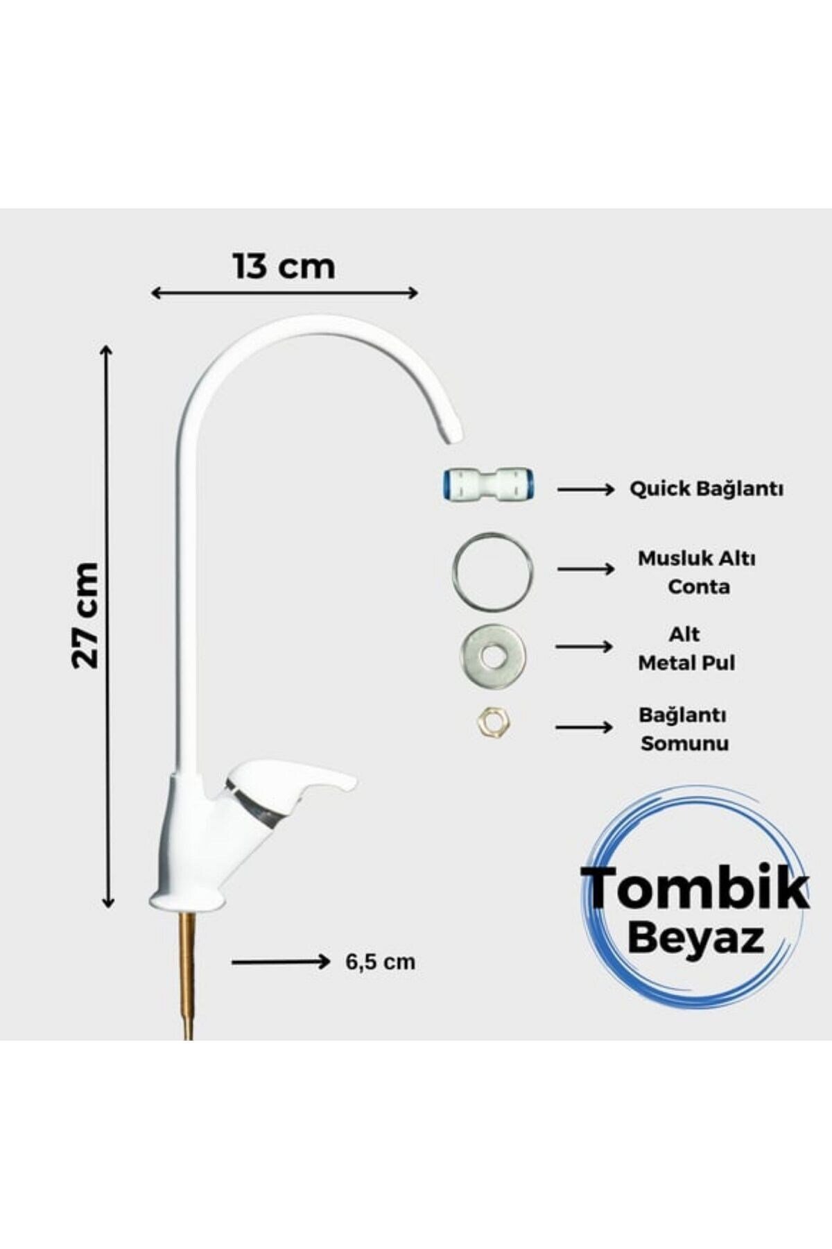 Su Arıtma Musluğu Beyaz Kolay Kurulum Mix Beyaz