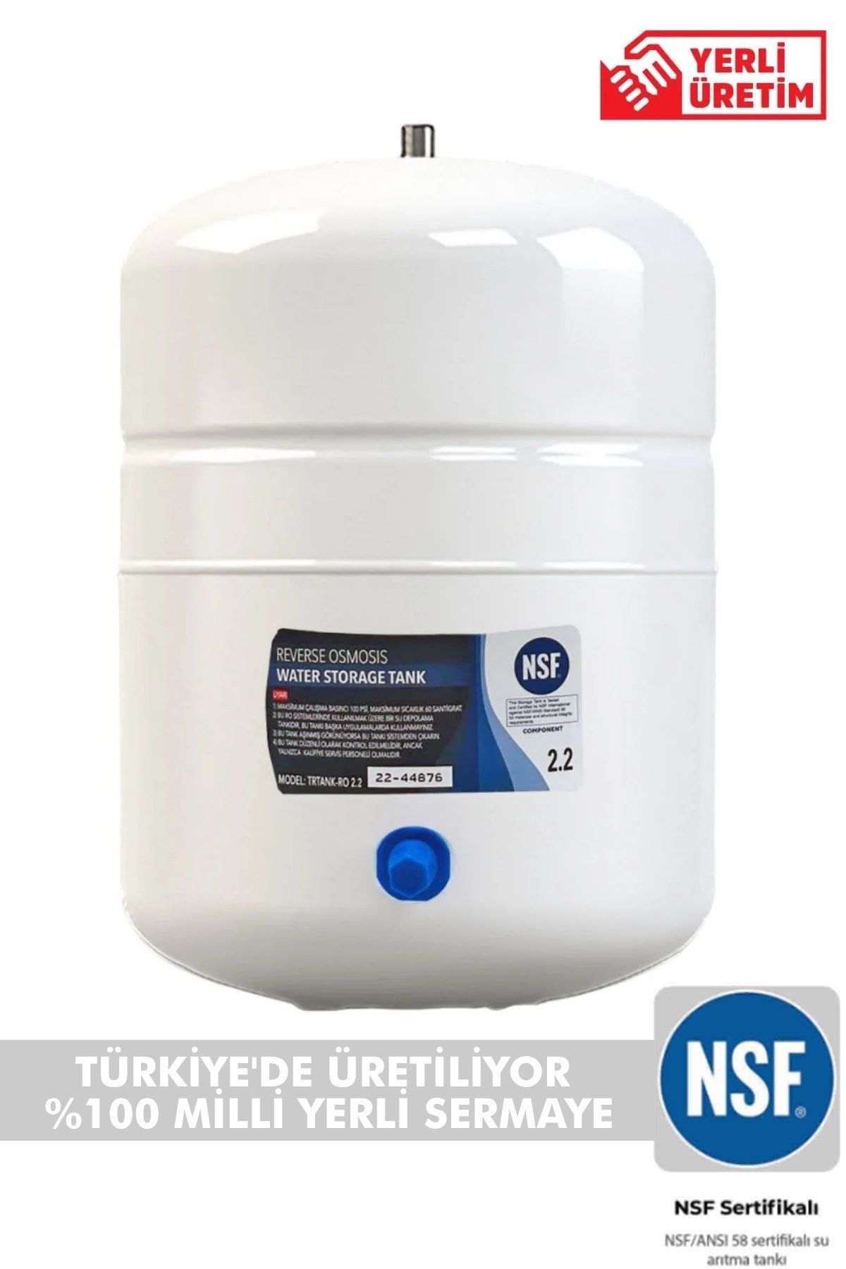 Tr Tank Su Arıtma Cihazı Tankı Nsf Sertifikalı 8 Lt