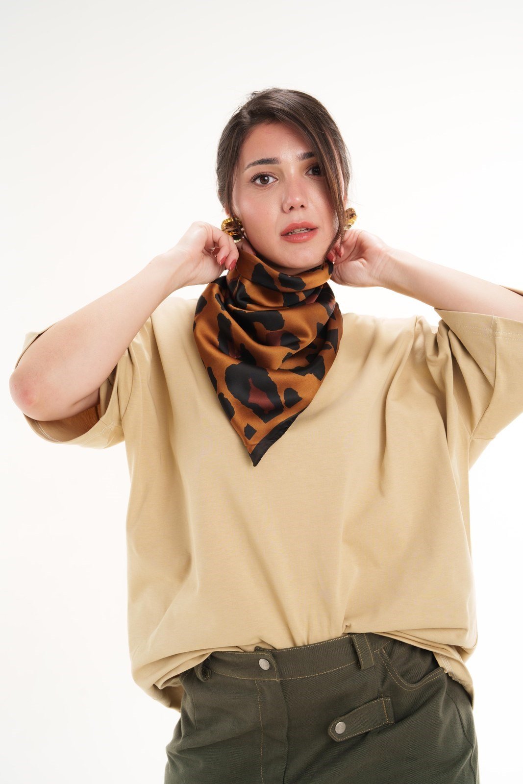 Leopar Desenli Fular