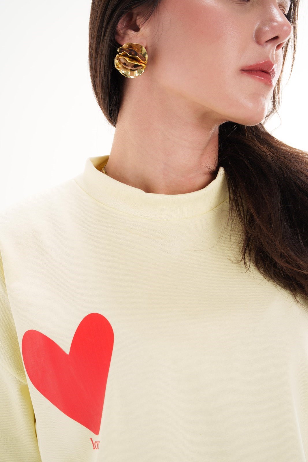 Tshirt Kalp Baskılı