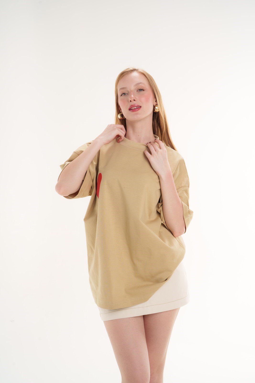 Tshirt Kalp Baskılı