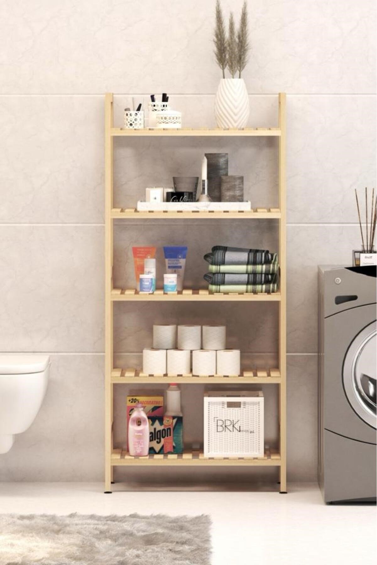 5 Katlı Ahşap Kitaplık 150*64*30