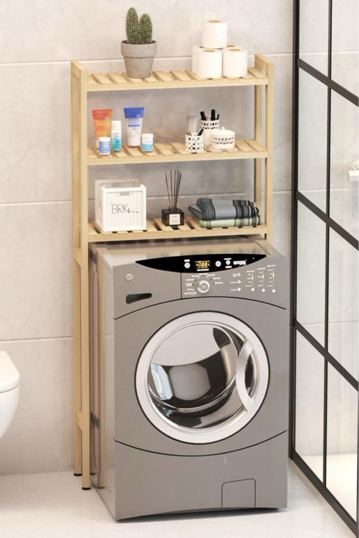 Banyo Çamaşır Makinesi Dolabı 150*64*20