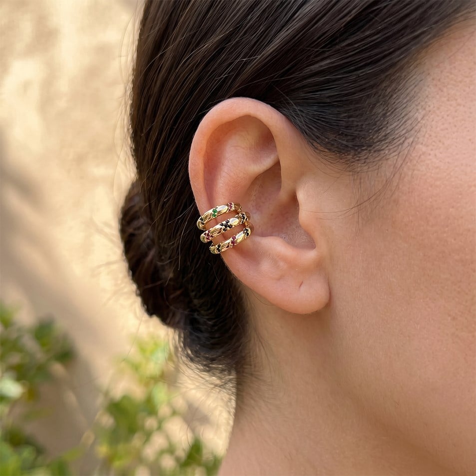 Gömülü Zirkon Taşlı Earcuff