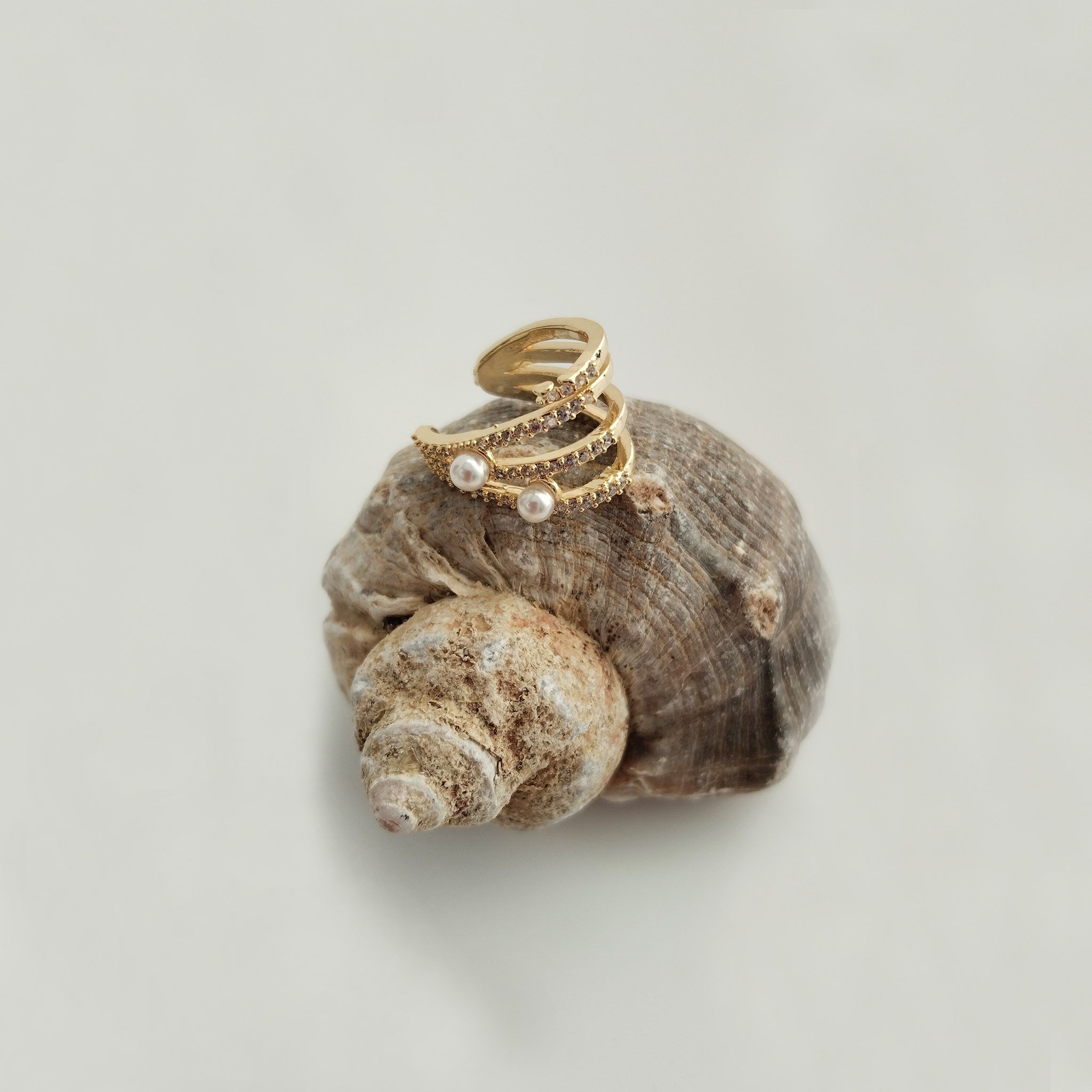 İnci Detaylı Stella Earcuff