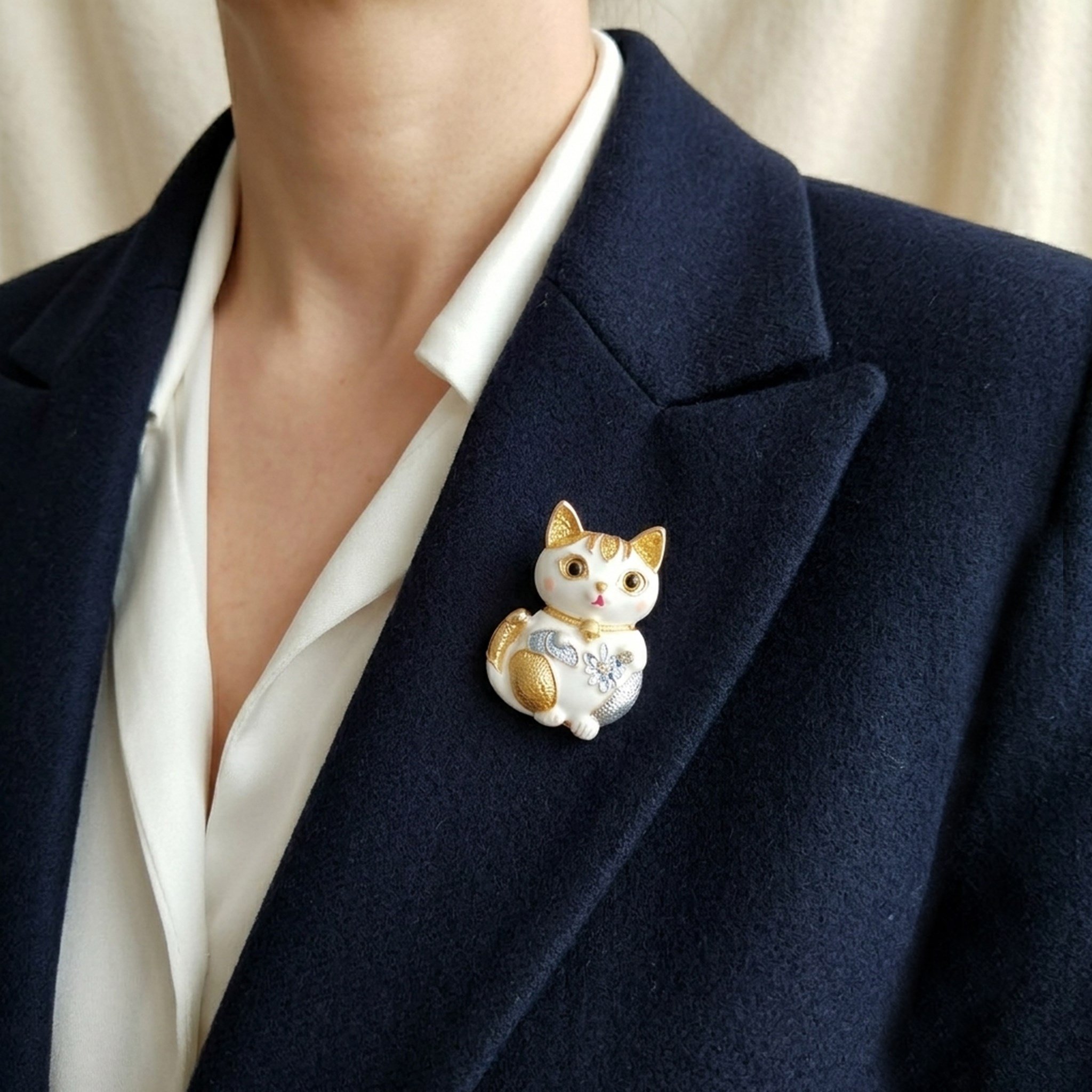 Kedi Figürlü Broş