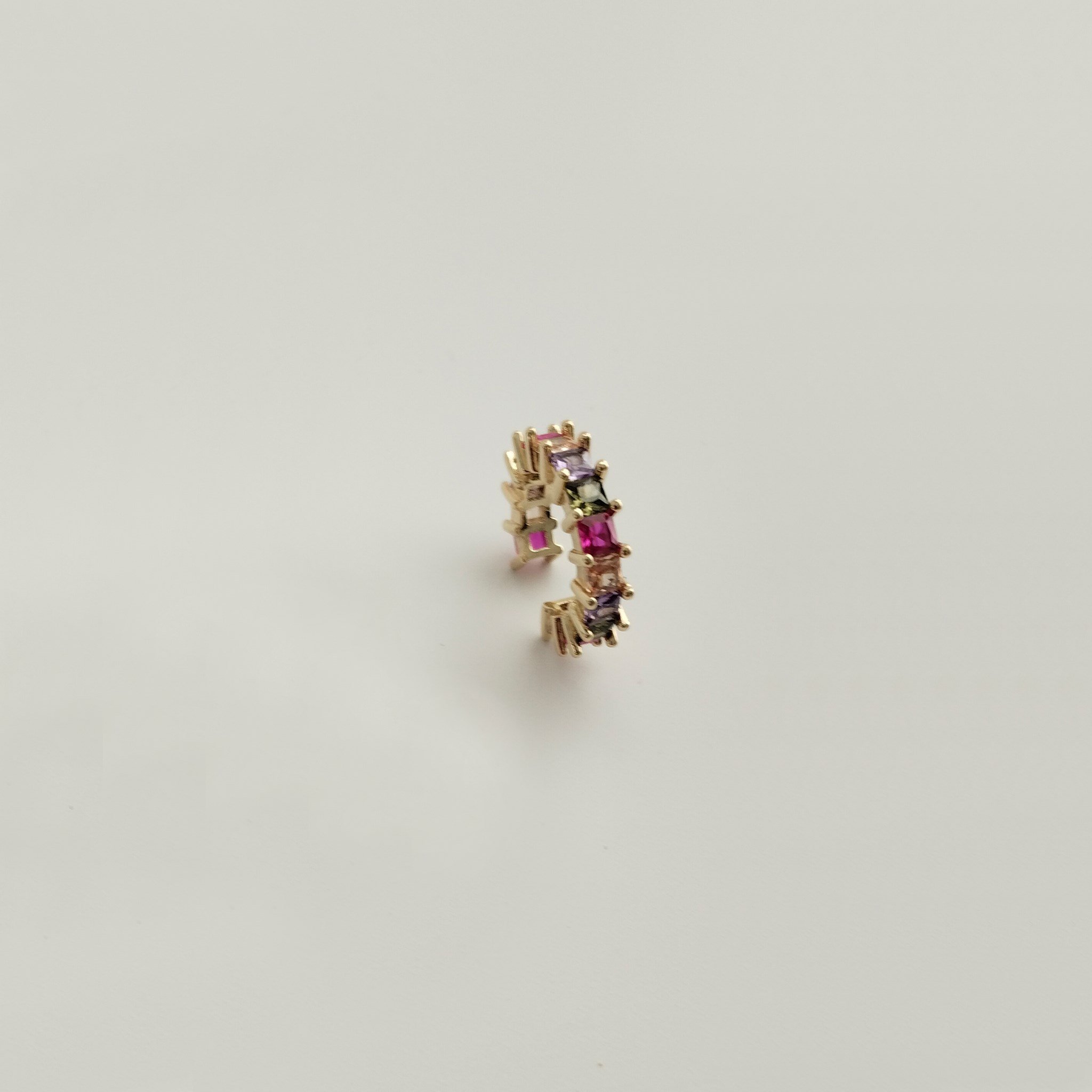 Multicolor Taşlı Baget Earcuff