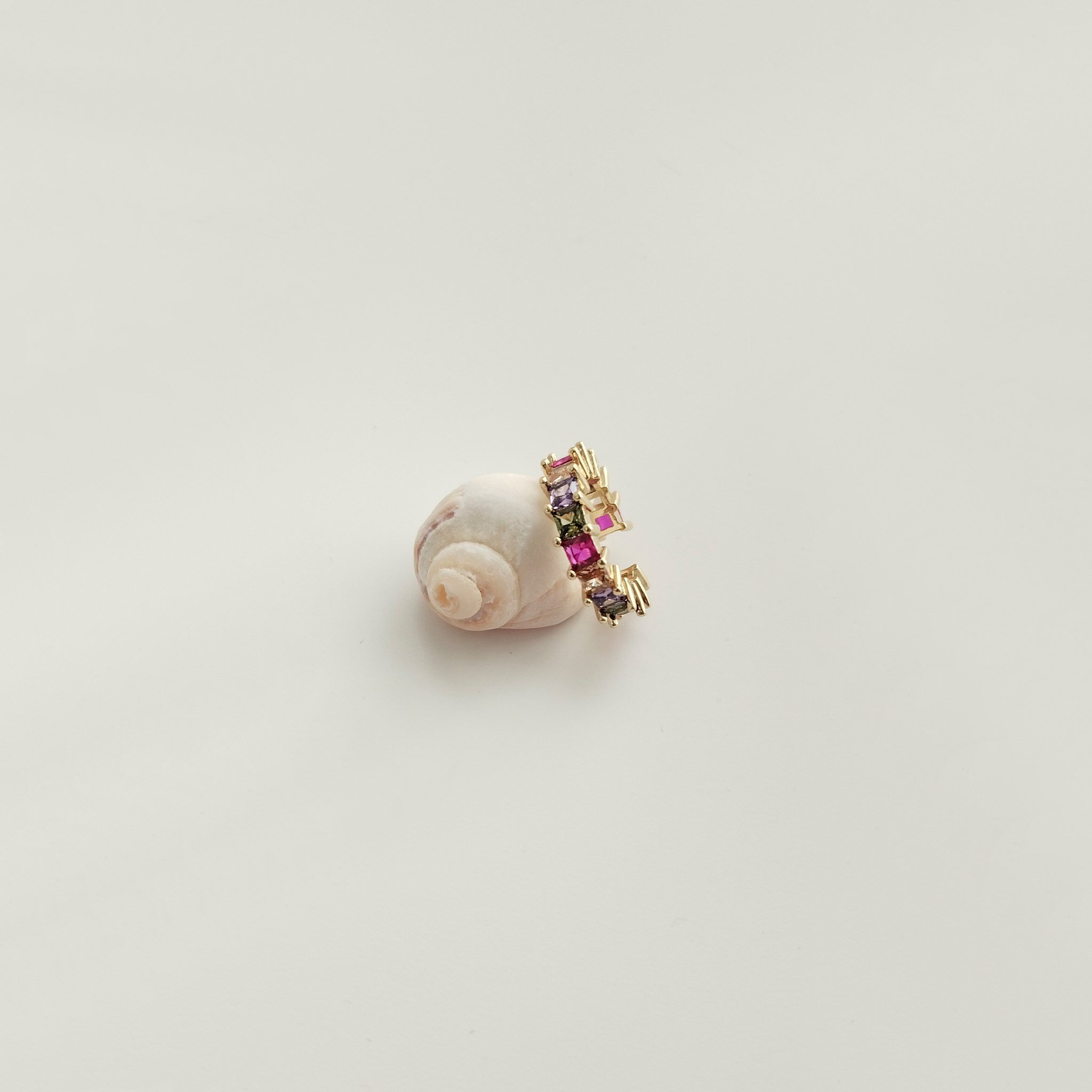 Multicolor Taşlı Baget Earcuff