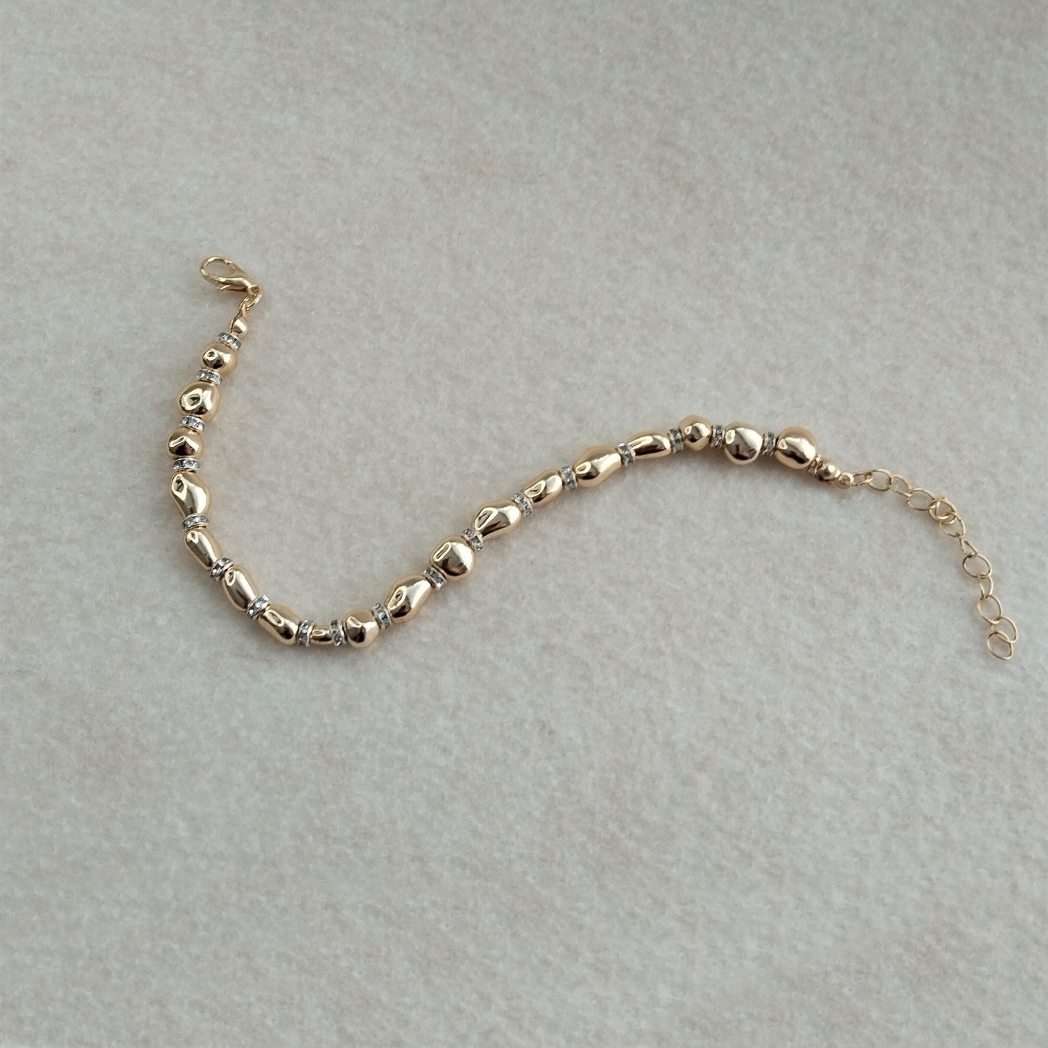 Pebble Link 14K VIP Kaplama Bileklik