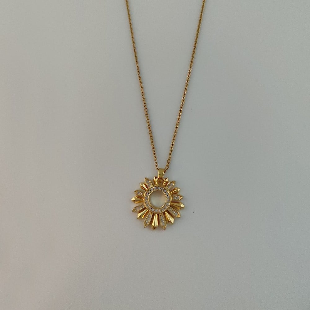 Sunburst Çelik Kolye