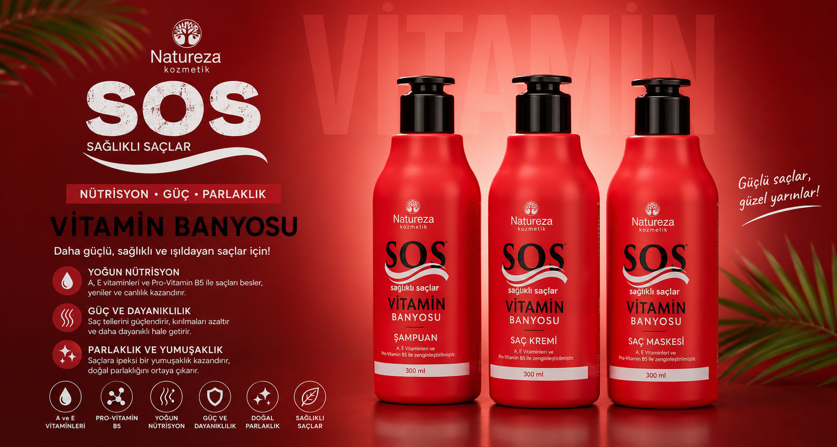 Natureza Sos Bambu Vitamin Bakım Set 300ml